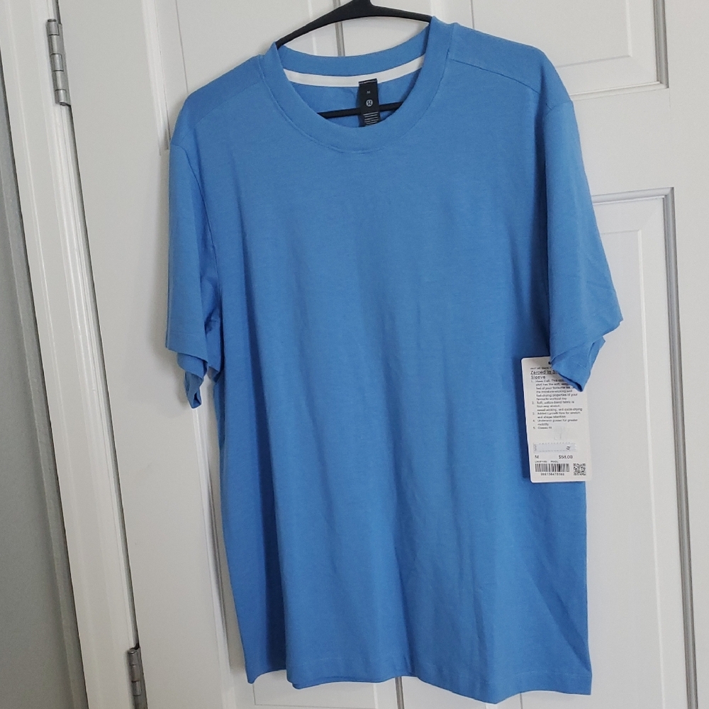 NWT Lululemon Zeroed In Short Sleeve Pool Blue Men's Sz M